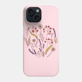 Bedtime tea calming herbs in pink Phone Case