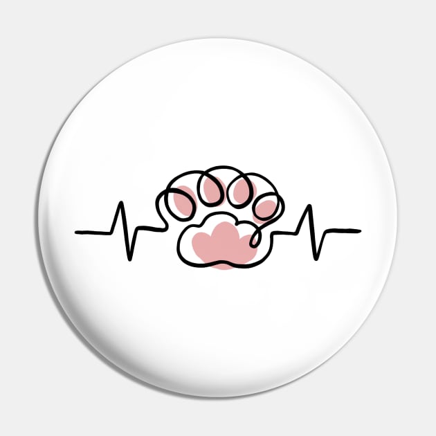 Cat lover paw Pin by Chigurena