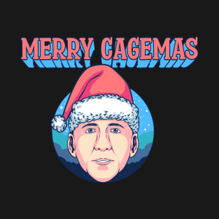 Merry Cagemas Christmas Nicolas Cage Knit T-Shirt