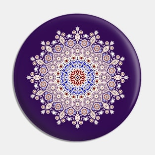 Symmetry 1 [purple, blue, red, off-white] Pin