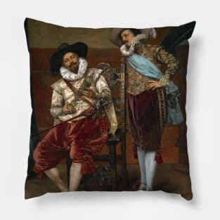 Les Cavaliers by Adolphe-Alexandre Lesrel Pillow