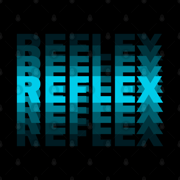 REFLEX - BLUE text with blur by Abrek Art