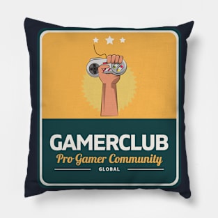 Gamer Club(B) Cool Retro Design Gift for Gamers Pillow