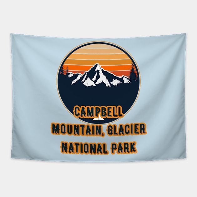 Campbell Mountain, Glacier National Park Tapestry by Canada Cities