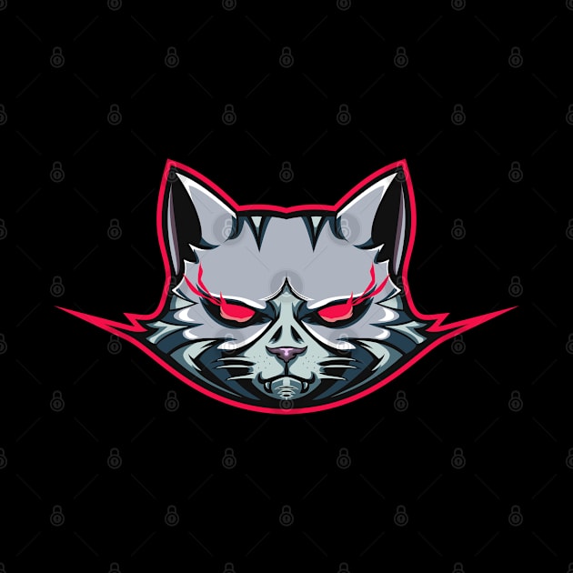 cat mascot for esport logo by fandi.creations