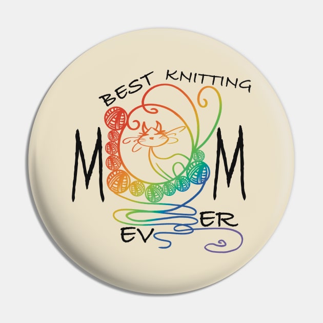 Best knitting mom ever cat Pin by Xatutik-Art