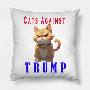 Cats Against Trump Pillow