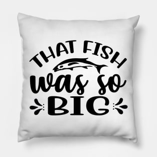 Wishing I Was Fishing - Less Talk More Fishing - Gift For Fishing Lovers, Fisherman - Black And White Simple Font Pillow