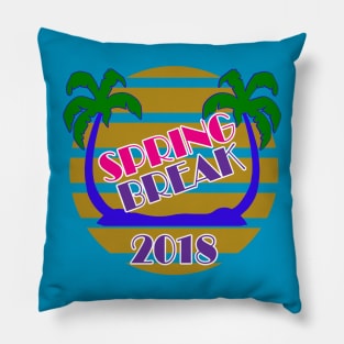 Spring Break 2018 Official T-Shirt by Basement Mastermind T-Shirt Pillow