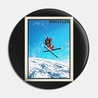 Whistler ski mountains retro vintage skiing 80's Pin