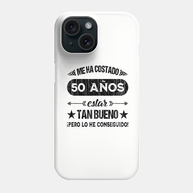 Me Ha Costado 50 Anos // Black Phone Case by Throbpeg