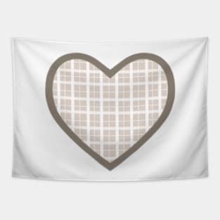 Grey Cottage Heart Tapestry