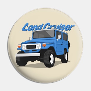 Land cruiser fj40 hardtop off road blue ocean Pin