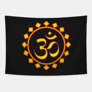 Fiery Om Tapestry