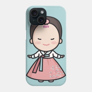 Cute Traditional Korean Bride Cartoon Phone Case