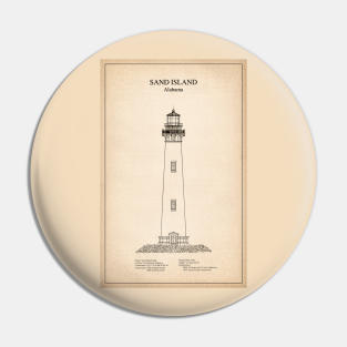 Sand Island Lighthouse - Alabama - SD Pin