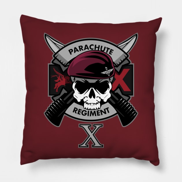 Parachute Regiment - 10th Battalion Pillow by TCP