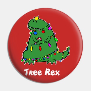 Tree Rex Funny Dinosaur Christmas Holiday Party T-Rex X-Mas Pin