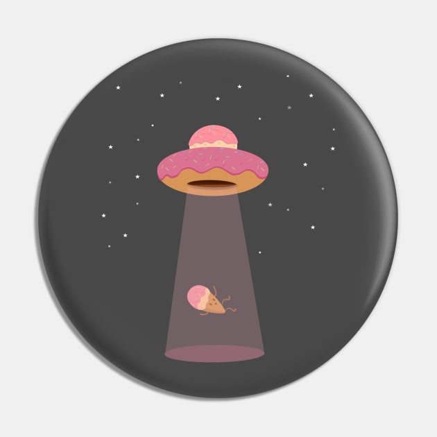 Donut Alien Abduction Pin by happinessinatee