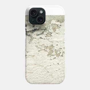 White Plaster Peeling Crumbling Distressed Wallpaper Phone Case