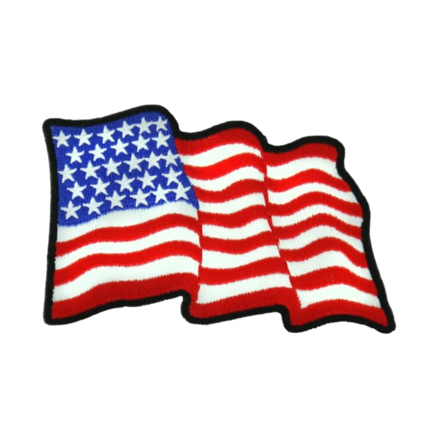 Embroidery American Flag Sticker by anacarminda