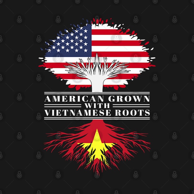 American Grown With Vietnamese Roots Us Vietnam Flag Tree by BramCrye