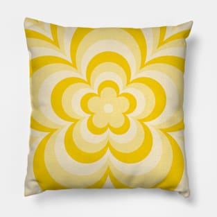 Yellow Latte Flower Pillow