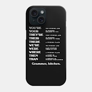 Grammar, Bitches ))(( Correct F*cking Contractions Phone Case