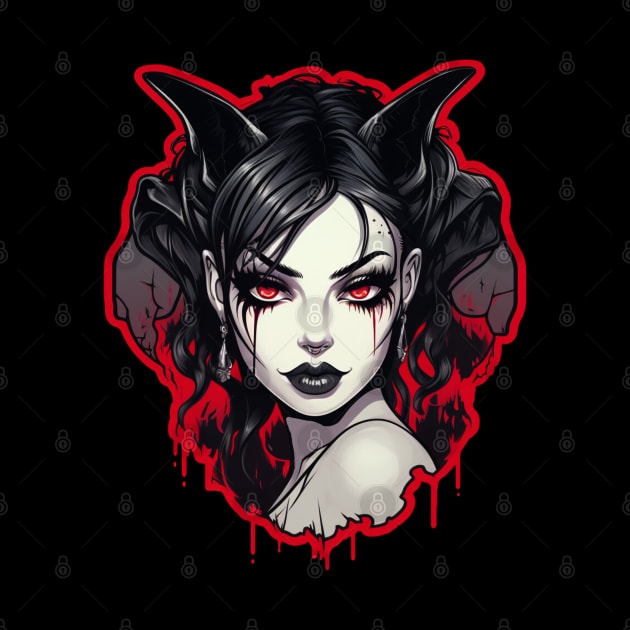 Goth Girl Demon Devil Succubus by Nightarcade