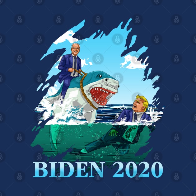 Joe Biden 2020 Trump Afraid Of Sharks by E