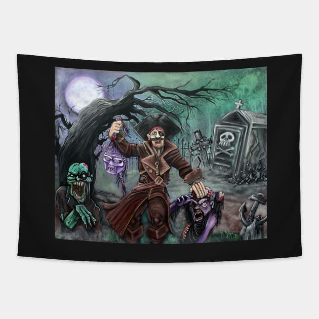 Pirate's Graveyard Tapestry by barbosaart