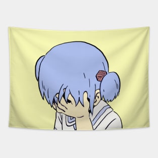 I draw the facepalm mio meme / funny nichijou Tapestry