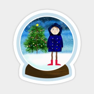 Christmas Snow Globe Magnet