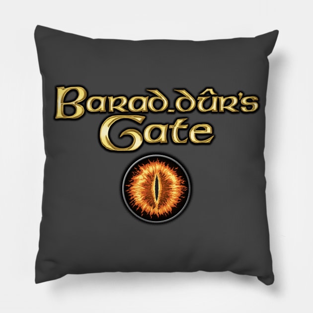 Barad dur gate Pillow by Patrol