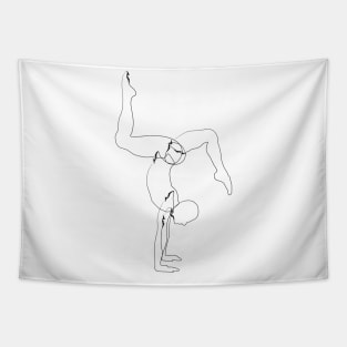 line art handstand shirt Tapestry