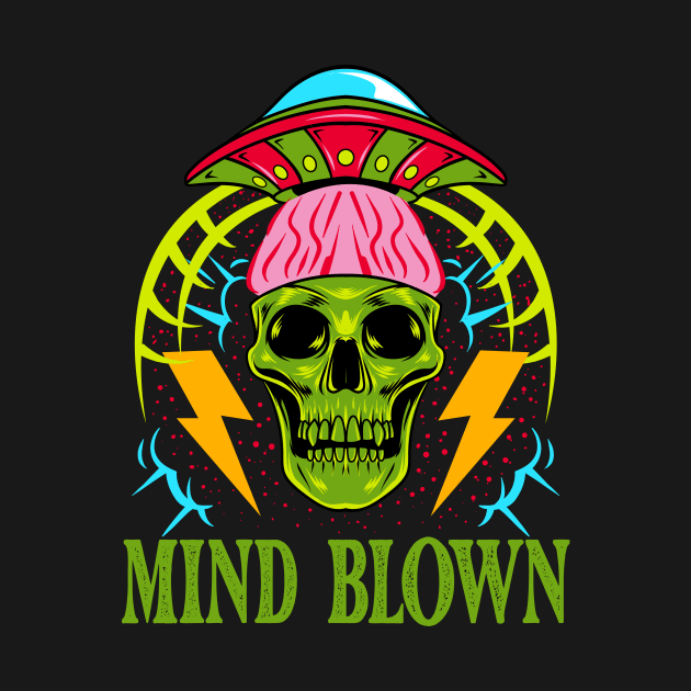 Vintage Skull - Mind Blown by Harrisaputra