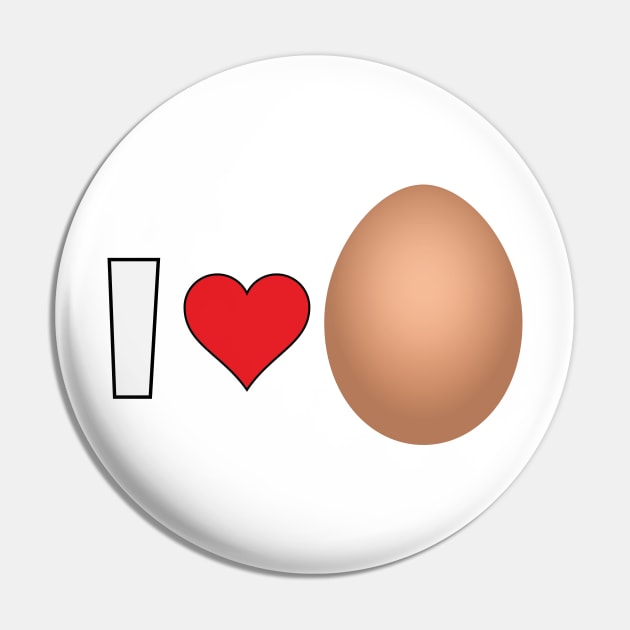 I Love Egg Pin by BokeeLee