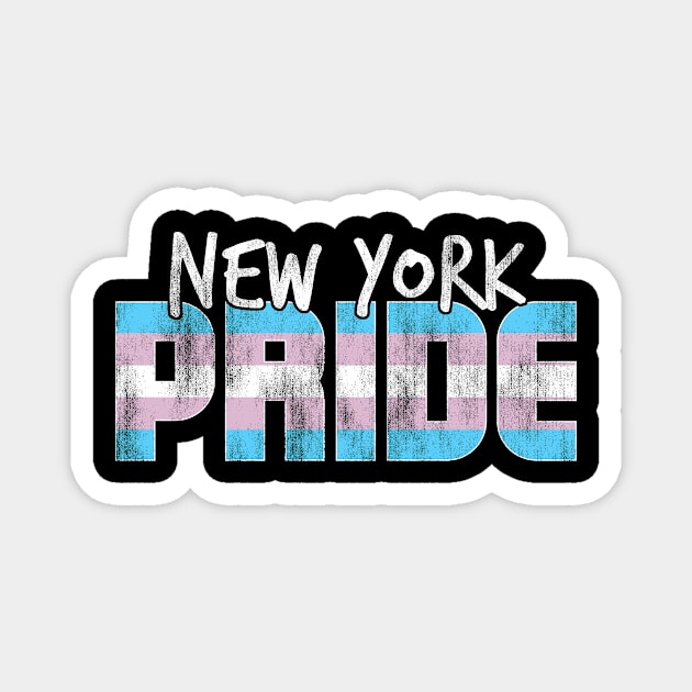 New York Pride Transgender Flag Magnet by wheedesign