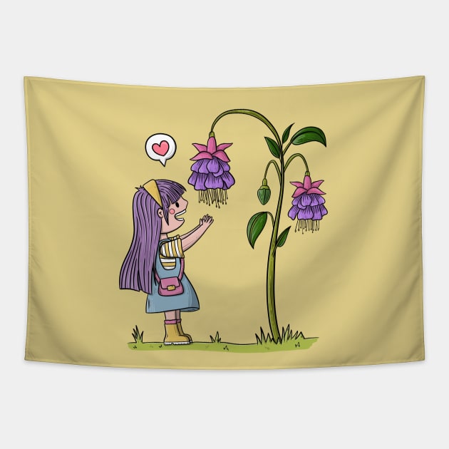 The Girl and the Flower Tapestry by Nightly Crafter