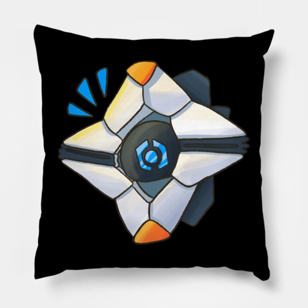 Destiny 2 the game ghost cute Sobre Alba Pillow by Sobre Alba