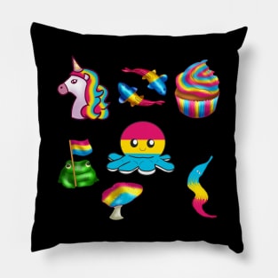 Pansexual LGBTQ Sticker Pack Pillow