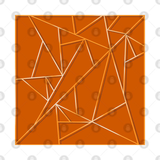 Orange and gold mosaic design by Anacraftsandarts