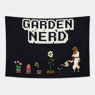 Garden Nerd Gardening Pixel Art Tapestry