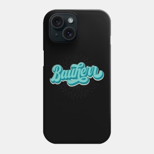 Bauherr retro Schriftzug Hausbau Phone Case