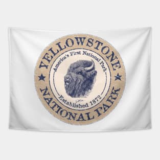 Yellowstone National Park Tough Old Bison Tapestry