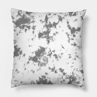 Gray pewter and white marble - Tie-Dye Shibori Texture Pillow