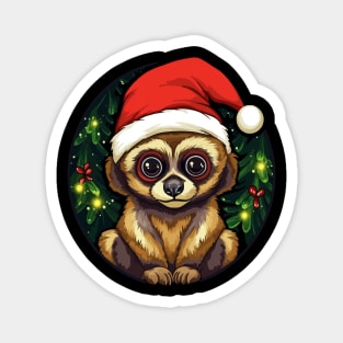 Slow Loris Christmas Magnet