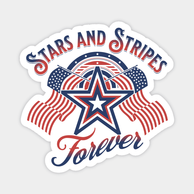Stars And Stripes Forever Magnet by The WYLD Tribe