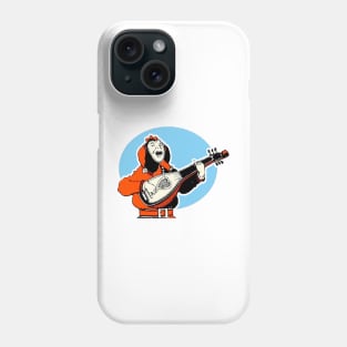 Court clown minstrel playing guitar Phone Case