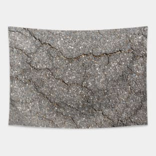 Cracked Asphalt Surface Tapestry